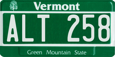 VT license plate ALT258