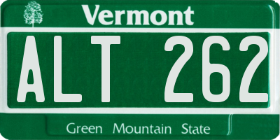VT license plate ALT262