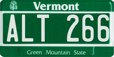 VT license plate ALT266