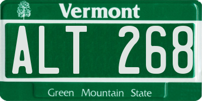 VT license plate ALT268