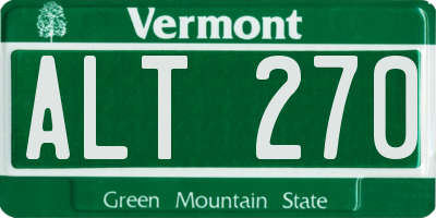 VT license plate ALT270