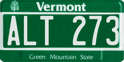 VT license plate ALT273