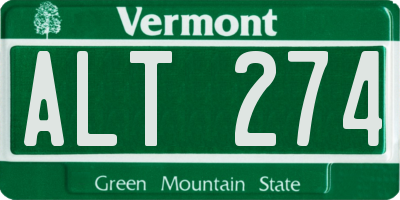 VT license plate ALT274