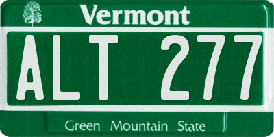 VT license plate ALT277