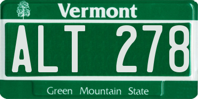 VT license plate ALT278