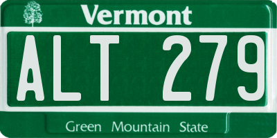 VT license plate ALT279