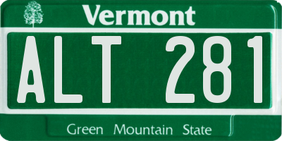 VT license plate ALT281