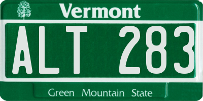 VT license plate ALT283