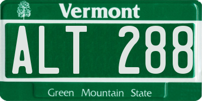 VT license plate ALT288