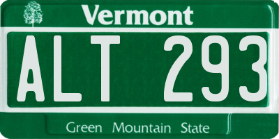 VT license plate ALT293