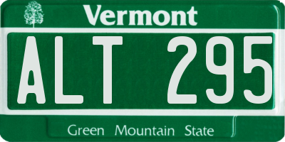 VT license plate ALT295