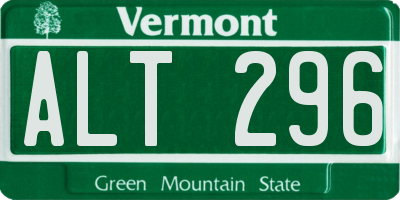 VT license plate ALT296