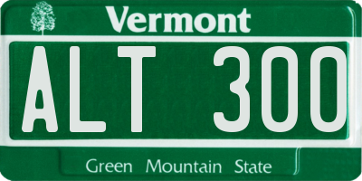 VT license plate ALT300