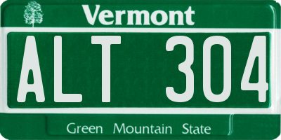 VT license plate ALT304
