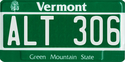 VT license plate ALT306