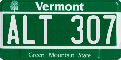 VT license plate ALT307