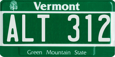 VT license plate ALT312