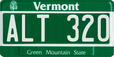 VT license plate ALT320