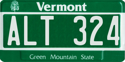VT license plate ALT324