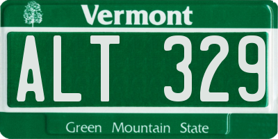 VT license plate ALT329
