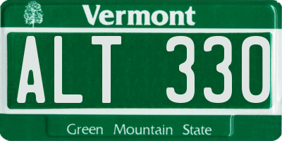 VT license plate ALT330