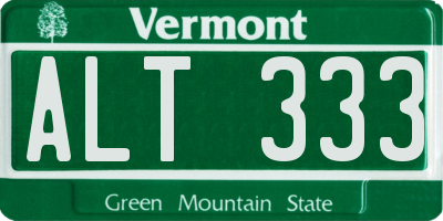 VT license plate ALT333