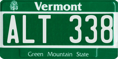 VT license plate ALT338