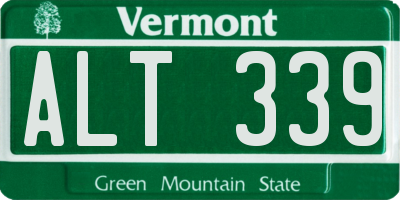 VT license plate ALT339
