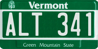 VT license plate ALT341