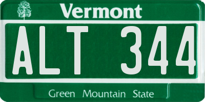 VT license plate ALT344
