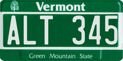 VT license plate ALT345