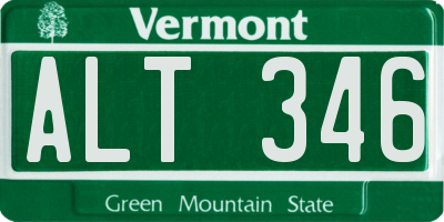 VT license plate ALT346
