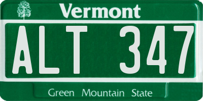 VT license plate ALT347