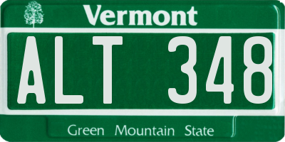 VT license plate ALT348