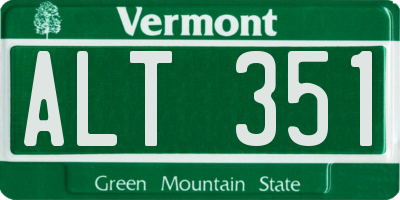 VT license plate ALT351