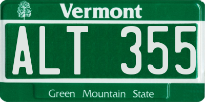 VT license plate ALT355