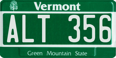 VT license plate ALT356