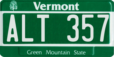 VT license plate ALT357