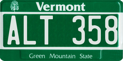 VT license plate ALT358