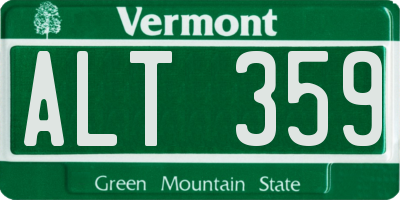 VT license plate ALT359