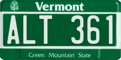 VT license plate ALT361