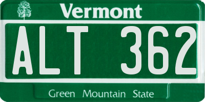 VT license plate ALT362