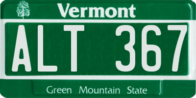 VT license plate ALT367