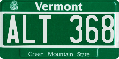 VT license plate ALT368