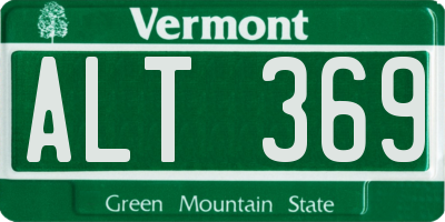 VT license plate ALT369