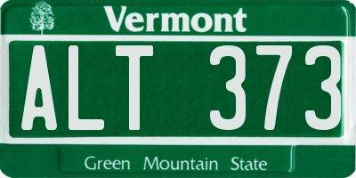 VT license plate ALT373