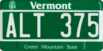 VT license plate ALT375