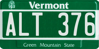 VT license plate ALT376