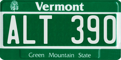 VT license plate ALT390