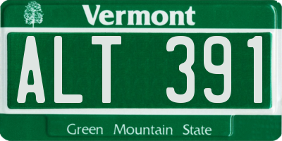 VT license plate ALT391